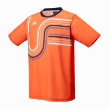 Yonex Sport-Tshirt Practice Print 16747 (100% Polyester) 2025 orange Herren